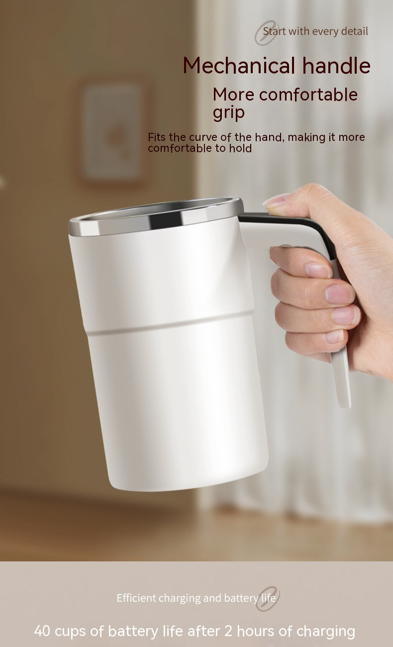 Temperature Display Magnetic Mixing Cup — Smart Self-Stirring Tumbler