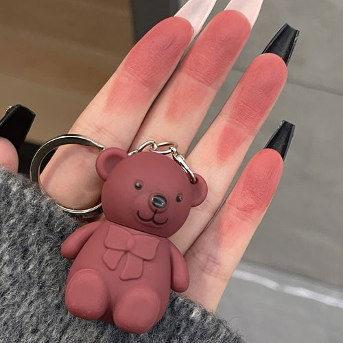 Cute Bear Keychain Lip Mud | Matte Lip Glaze | 8 Shades | Gift for Her
