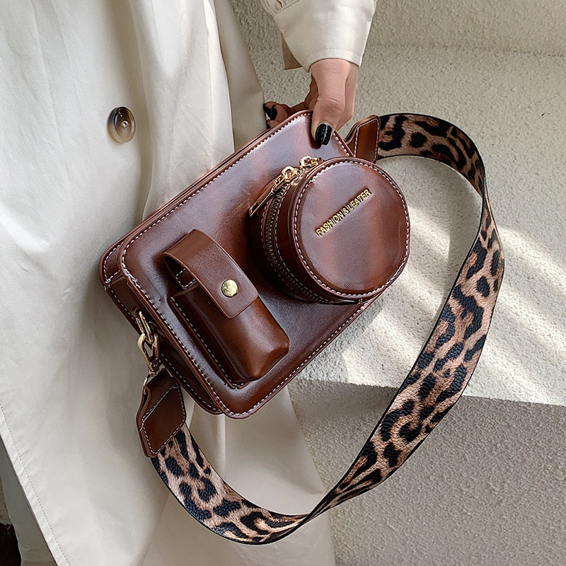 Women's PU Leather Crossbody Bag — Single Shoulder & Crossbody Convertible | Adjustable Strap