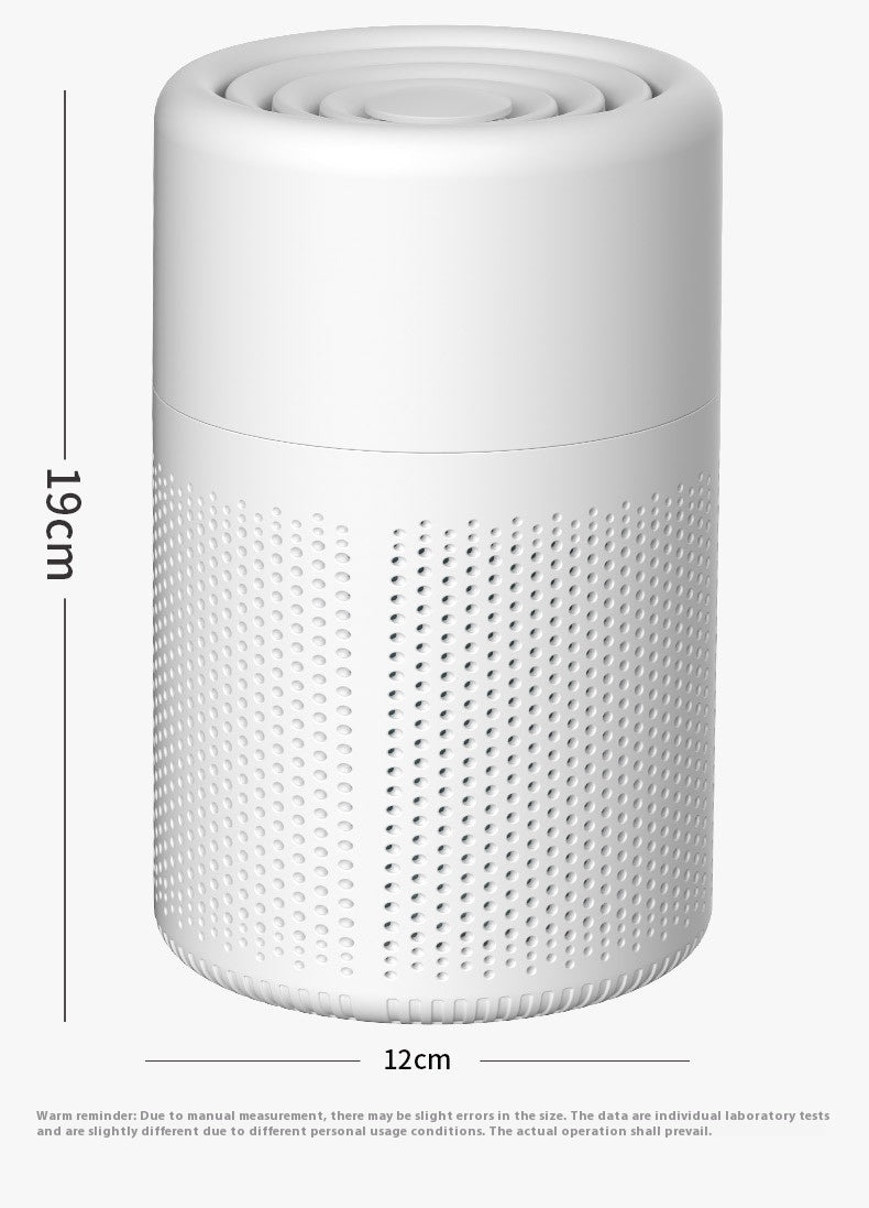 Desktop Air Purifier with HEPA Filter, Activated Carbon &amp; Aromatherapy | USB Powered | Up to 30㎡ | Nordic White