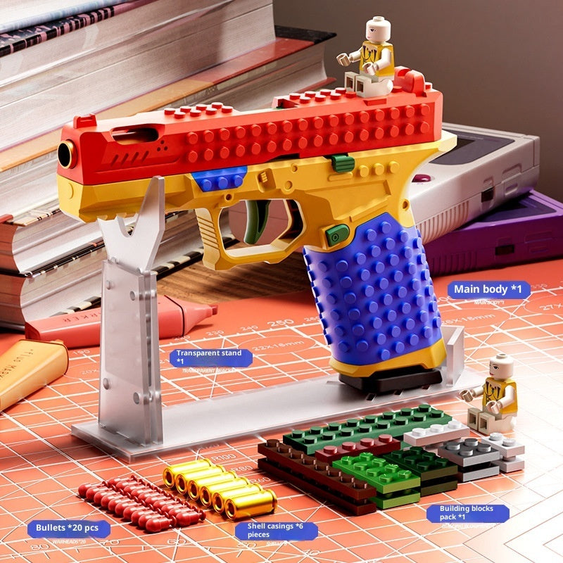 Assembled Building Blocks Children Throw Shell Toy Gun