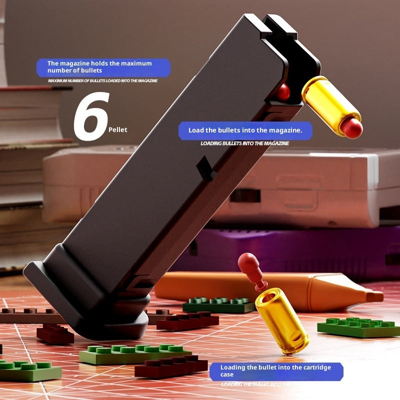 Assembled Building Blocks Children Throw Shell Toy Gun