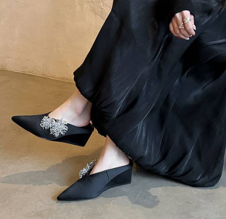 Women's Luxury Cowhide High Heels | Designer-Style Stiletto Heels | Silver & Black