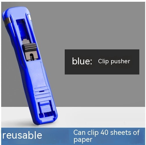 Heavy-Duty Transparent Stapler — 16mm Binding, Non-Slip Grip, Includes 50 Staples