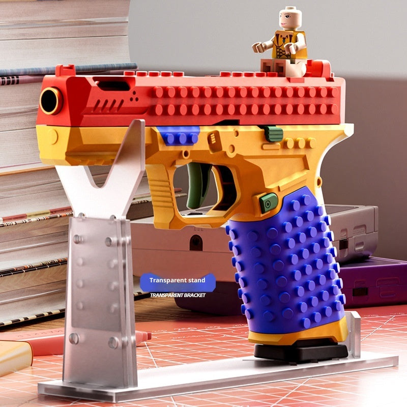 Assembled Building Blocks Children Throw Shell Toy Gun