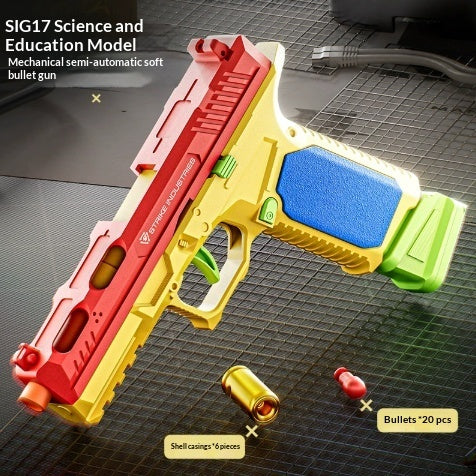 Assembled Building Blocks Children Throw Shell Toy Gun