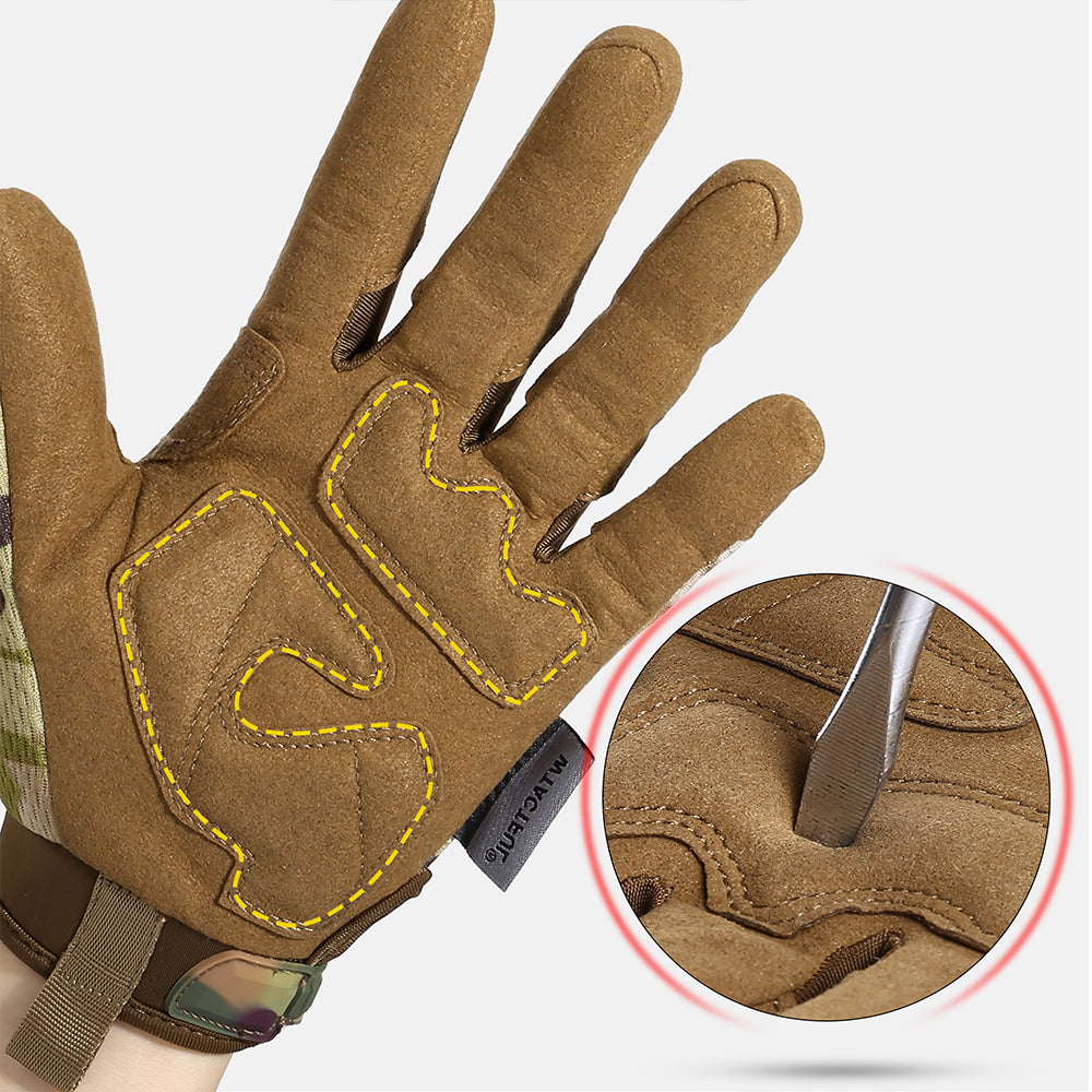 Tactical Full-Finger Gloves | Hard Knuckle Protection | Touchscreen Compatible | Airsoft, Hiking, Motorbike & Outdoor Work | S–XL