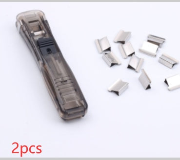 Heavy-Duty Transparent Stapler — 16mm Binding, Non-Slip Grip, Includes 50 Staples