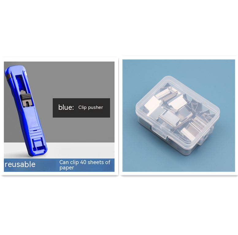 Heavy-Duty Transparent Stapler — 16mm Binding, Non-Slip Grip, Includes 50 Staples